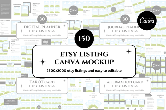 150 Etsy Listings Mockup Bundle: Professional Templates