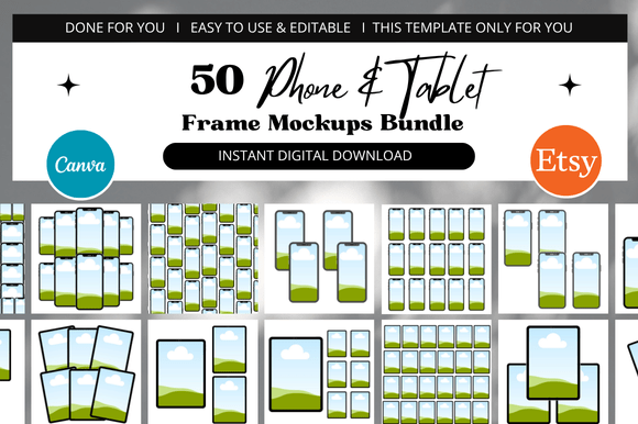 50 Etsy Frame Mockup Bundle: Elevate Your Shop Listings