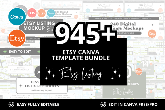 945+ Etsy Canva Bundle: Your Design Shortcut