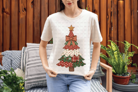 Crafting Nostalgia: The Patchwork Christmas Tree PNG