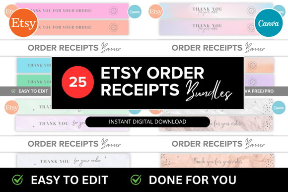 Elevate Your Etsy Shop with the Order Receipt Bundle