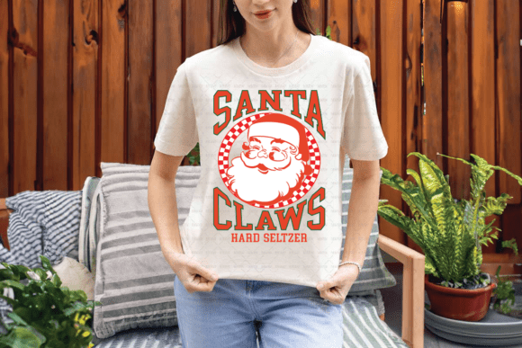 Santa Claws Hard Seltzer Funny PNG: A Festive Design Asset