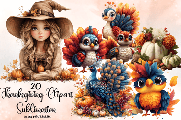 Thanksgiving Clipart Sublimation: Your Go-To Design Asset