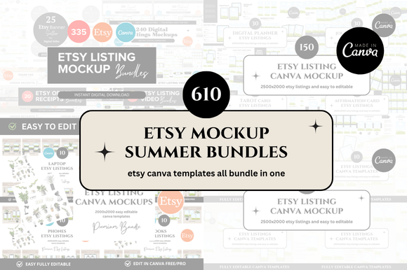 Transform Your Etsy Shop with 600+ Listings Mockup Bundle