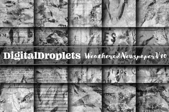 Weathered Newspaper Vol. 10: Vintage Texture with a Sparkle