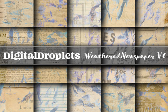Weathered Newspaper Vol. 6 | Collection: Vintage Texture Meets Digital Sparkle